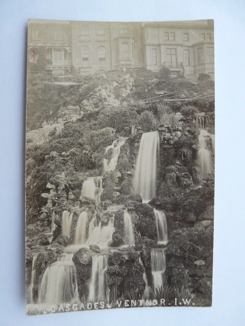 ISLE OF WIGHT Ventnor Cascades Early Pre WW1 Real Photo Postcard 84 ISLE OF WIGHT Ventnor Cascades Early Pre WW1 Real Photo Postcard 84