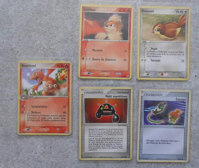 5 Cartes Pokemon Bloc EX Rouge Feu Vert Feuille - reptincel 31/112 - Fr
