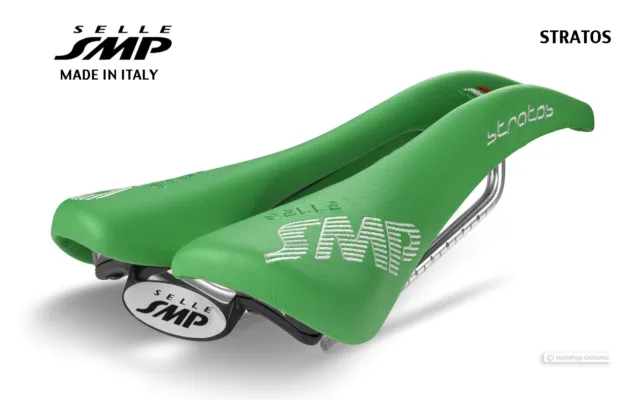 NEW Selle SMP STRATOS Saddle : GREEN ITALY - MADE IN iTALY!