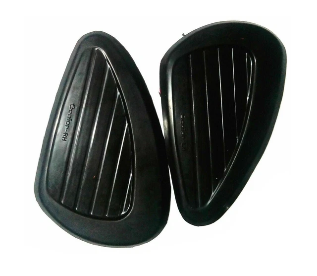 Rubber Petrol Fuel Tank Knee Pad Black For Royal Enfield Classic 350 & 500cc