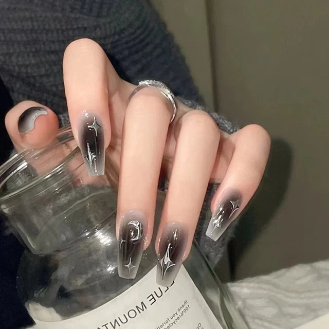 Nail Tips fai da te copertura completa indossabile media lunghezza francese unghie finte testa quadrata