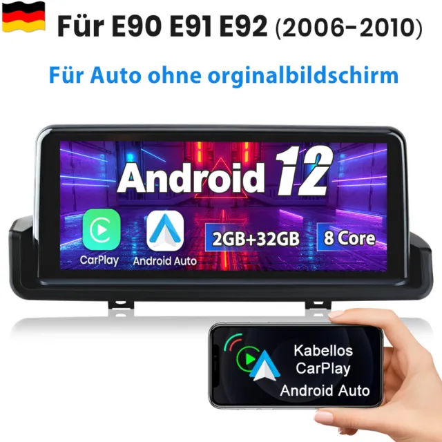 10" Android Autoradio CarPlay Für BMW E90 E91 E92 2006-2010 GPS Navi WIFI 2+32G