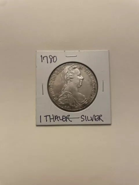 1780 austria maria theresa thaler silver coin