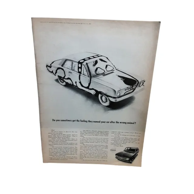 1967 Volvo Wrong Animal vintage Original Print ad 60s