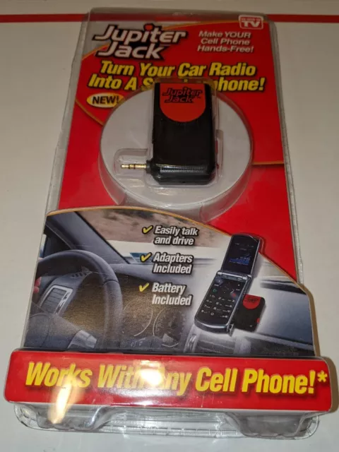 Jupiter Jack Works With Cell Phones Universal Car Radio Speakerphone ~New Sealed