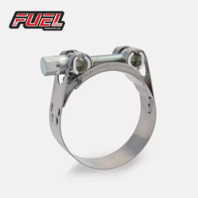 37-40mm Motorcycle Stainless W2 Exhaust Clamp / Clip / Bracket / Banjo / Strap