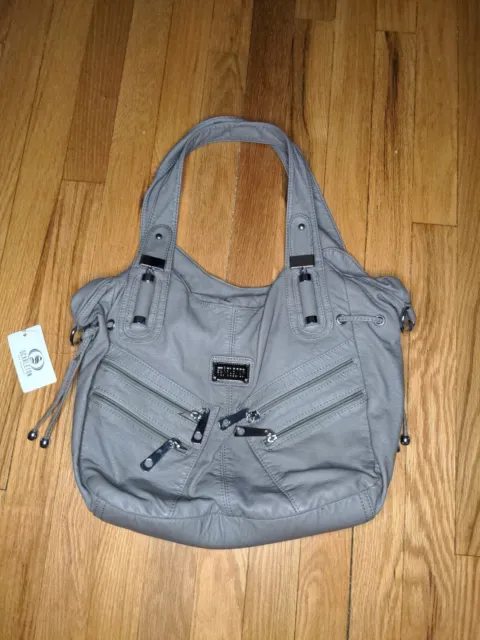 Beautiful Scarleton Light Gray Soft Vegan Leather Shoulder Bag NEW