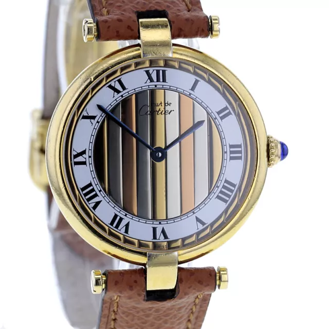 Cartier Vermeil Quarz Silber vergoldet