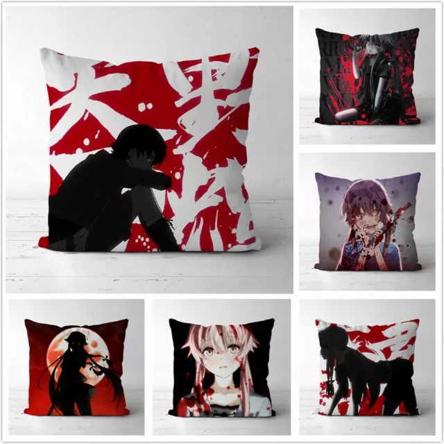 Future Diary Gasai Yuno  Pillow Case Cover Two Sides