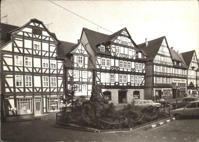 41535488 Spangenberg Hessen Fachwerkhaeuser am Markt Denkmal Spangenberg
