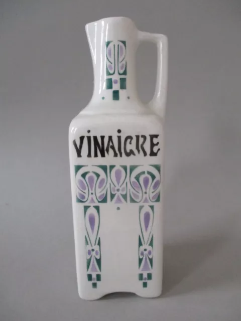 A Vintage / Antique French or Belgian? Ceramic Vinegar / Vinaigre Pot Jug Bottle