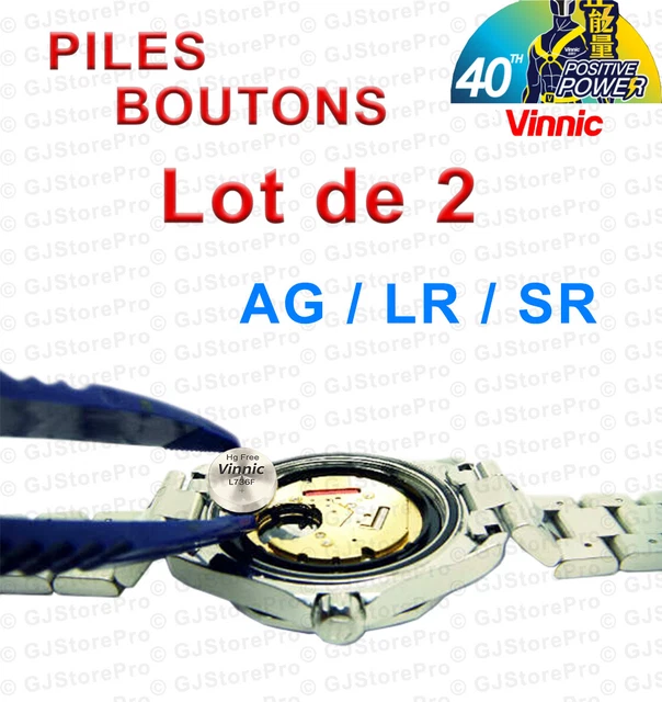 Piles Bouton AG0 AG1 AG2 AG3 AG4 AG5 AG6 AG10 LR41 LR44 AG13 23A 27A VINNIC