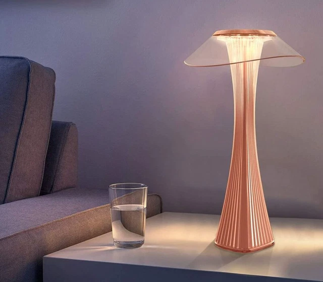 Lampada Da Tavolo LED Touch Ricaricabile USB Luce Slim Decorativa Bronzo