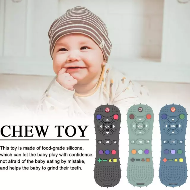 Baby Teething Toy TV Remote Control Shape Chew Toys itzy Silicone Toy O1P4