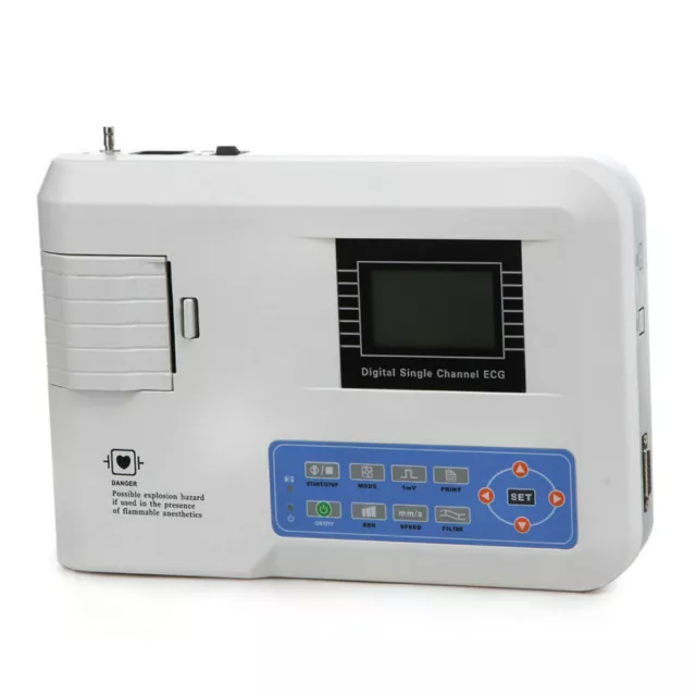 US CONTEC ECG/EKG Machine Digital One Channel 12 lead Electrocardiograph ECG100G 2