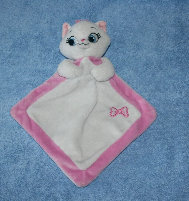Disney Nicotoy Doudou Plat Marie Aristochats Blanc Rose Noeud Tbe