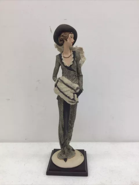 Giuseppe Armani Figurine Lady with Muff 1987 Limited Edition 808 of 5000