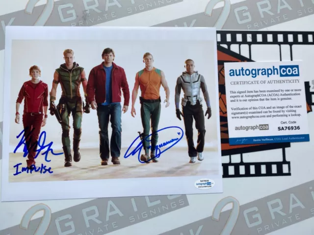 ALAN RITCHSON & KYLE GALLNER SIGNED 8x10 AUTOGRAPHED smallville ACOA B