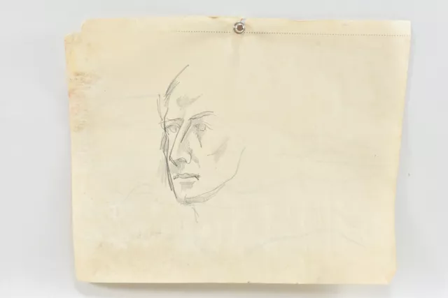 L85T25 Estate Ernesto de Fiori (1884-1945) Sketch, Self-Portrait? & Back Act