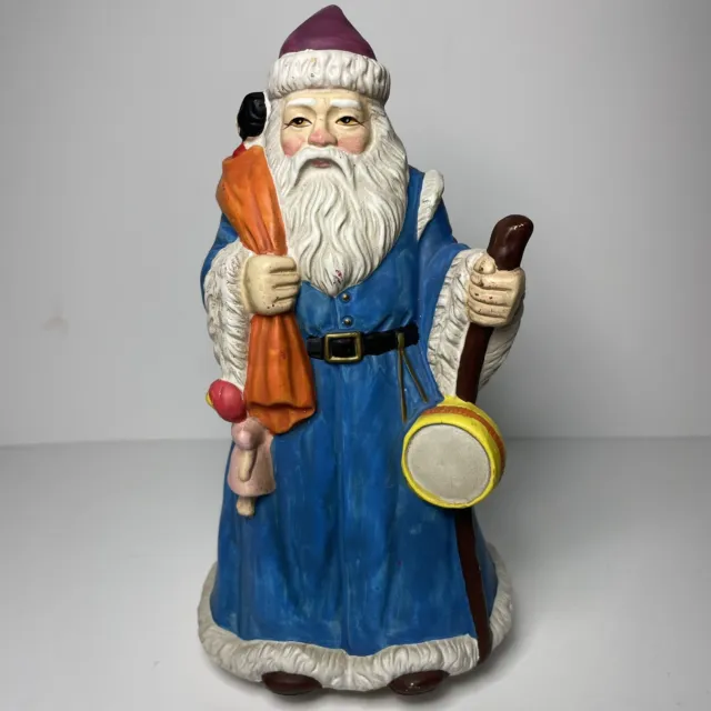 As Is Vintage 1989 Lefton Old World Santa Claus Music Box Here Comes Santa Claus