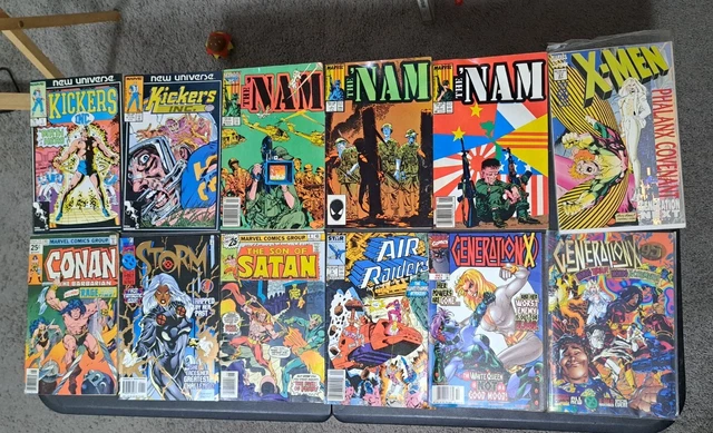 LOT Of 12 Mixed Comic Books Conan The NAM STORM THE SON OF SATAN X-MEN KICKERS