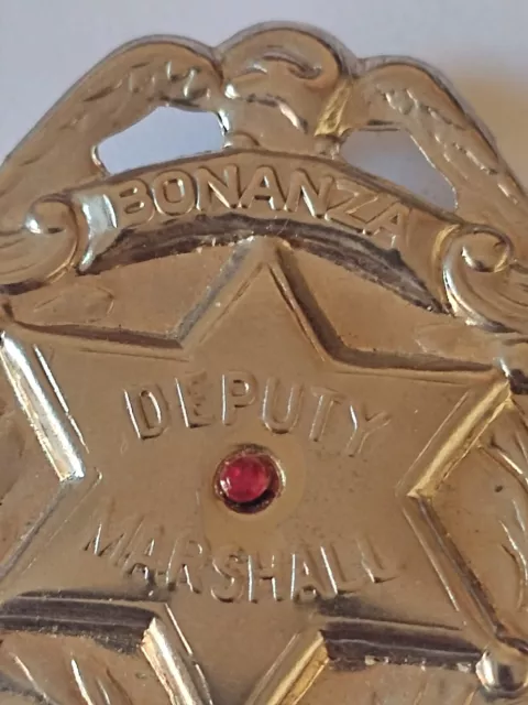 Bonanza Marshall Deputy Estrella Placa Antigua Epoca Spain Juguete Original 4 Cm