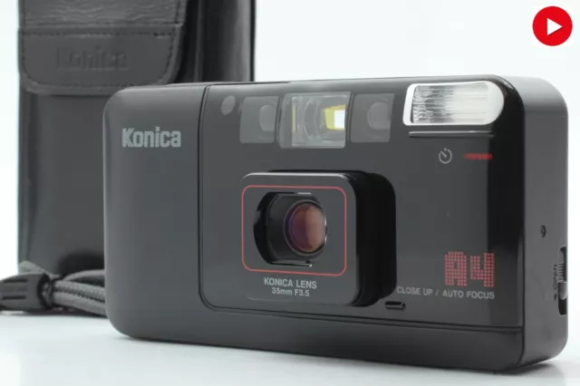[ N MINT ] Konica BIG Mini A4 Point & Shoot 35mm Film Camera Black Auto JAPAN