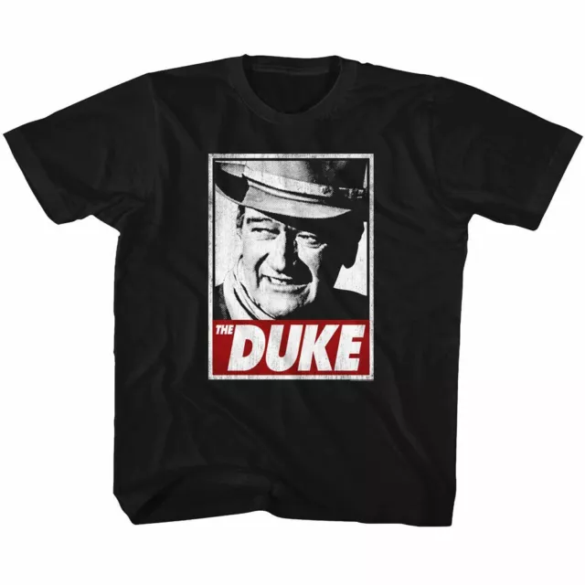 John Wayne Tha Duke Black Youth T-Shirt