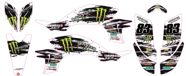 Fits Yamaha YFZ450R 03-08 graphic kit decals stickers 450r 2003 to 2008