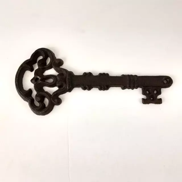 Large Cast Iron Skeleton Key Wall Decor Home Decor Ornate Metal Key 7.5 "