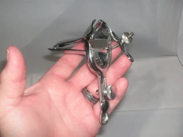 Old, Antique, Small Stainless Steel Gynecological Speculum, Sharp & Smith