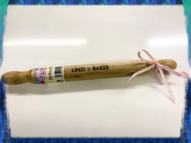 Personalised engraved rolling pin gift star baker Great British Bake Off Asher