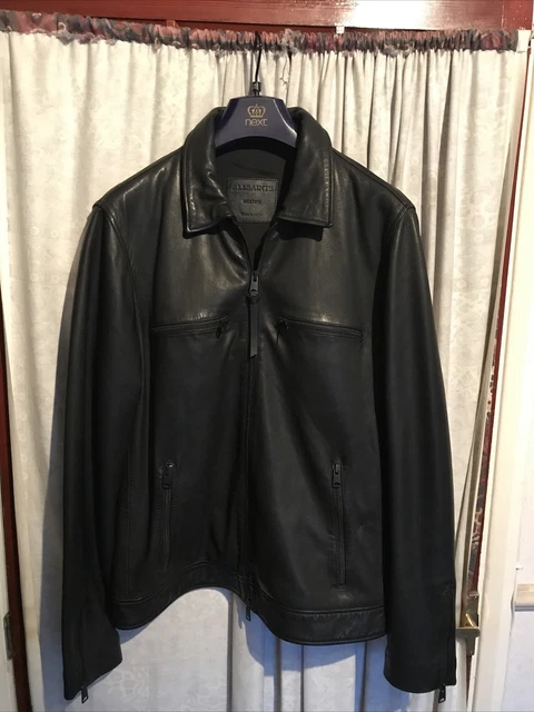 Mens All Saints black leather jacket  M