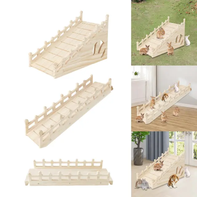 Wooden Rabbit Hideout Cage Accessories Tunnel for Guinea Pigs Hedgehogs Rats