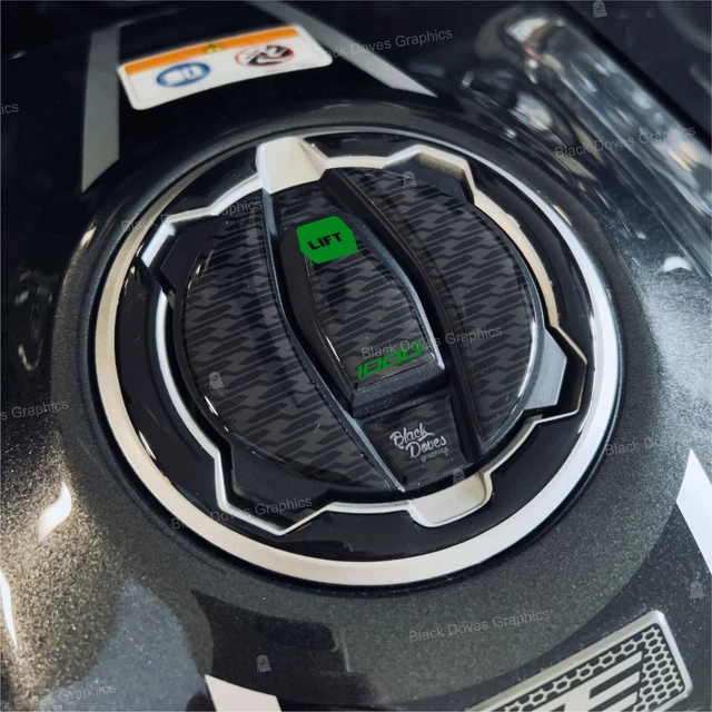 Autocollant Réservoir 3D Kawasaki Versys 650 (2022-2024) – Vert / Carbone
