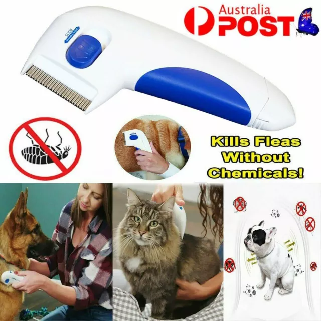 Comb Electric Dog Anti Flea Comb Head Lice Remover Pets Flear Pet Anti Tick AU