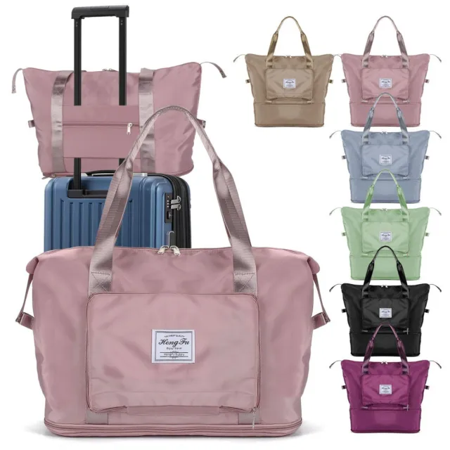 Womens Folding Bags Waterproof Tote Duffle Bag Handbag Large Capacity Travel USA