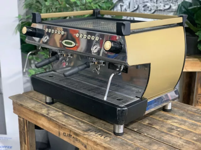 La Marzocco Gb5 2 Group Black & Gold Espresso Coffee Machine Commercial