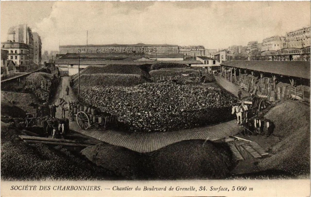 CPA PARIS (15e) SOCIETE DES CHARBONNIERS. Chantier du Bd de Grenelle (563311)