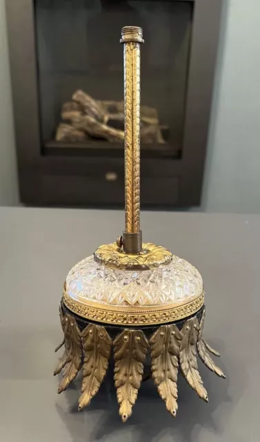 Antique Brass & Glass Chandelier Centre Piece