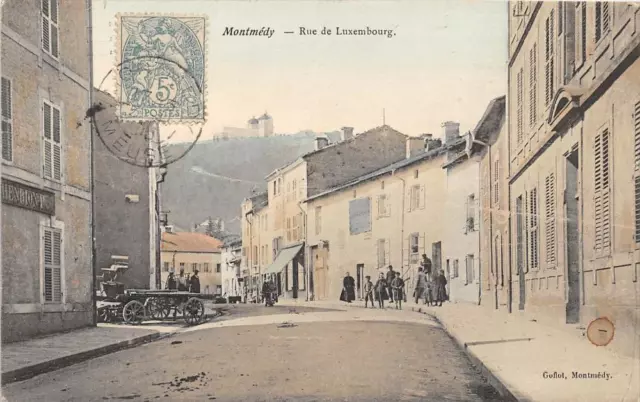 Cpa 55 Montmedy Rue De Luxembourg