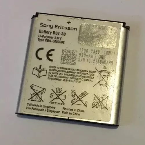 Sony Ericsson BST-38 Original Genuine Battery -W995i W980i K770i C905 K850 C902