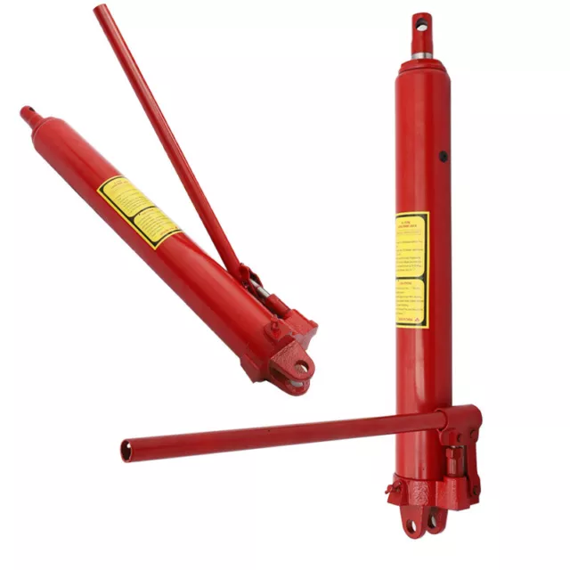 8 Ton Crane Hydraulic Engine Manual Arm Hoist Lift Spare Part Long Ram Jack Red