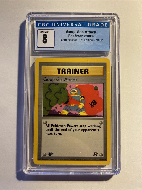Pokemon - Goop Gas Attack 78/82 - Common - 1st Edition Team Rocket - CGC 8