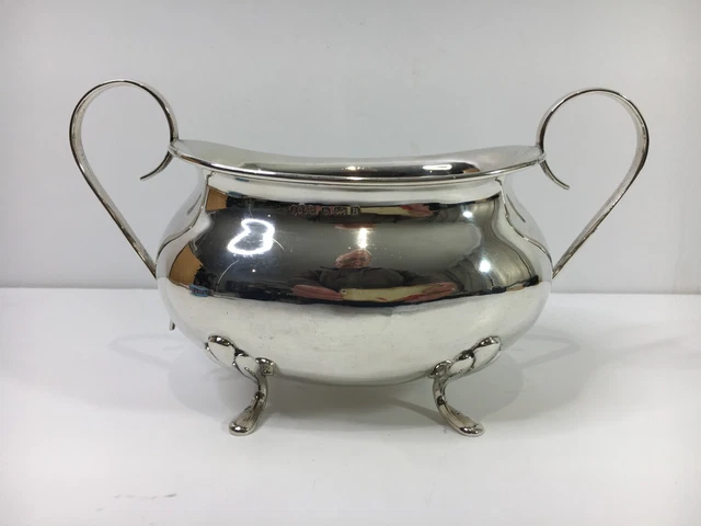 Ciotola ovale a doppio manico 305 g argento sterling con marchio 1926 Joseph Gloster