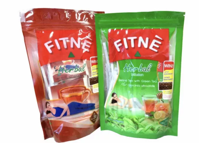 2 x FITNE HERBAL INFUSION MIX PACK (1 GREEN TEA & 1 ORIGINAL FLAVOUR) 35 Bags UK