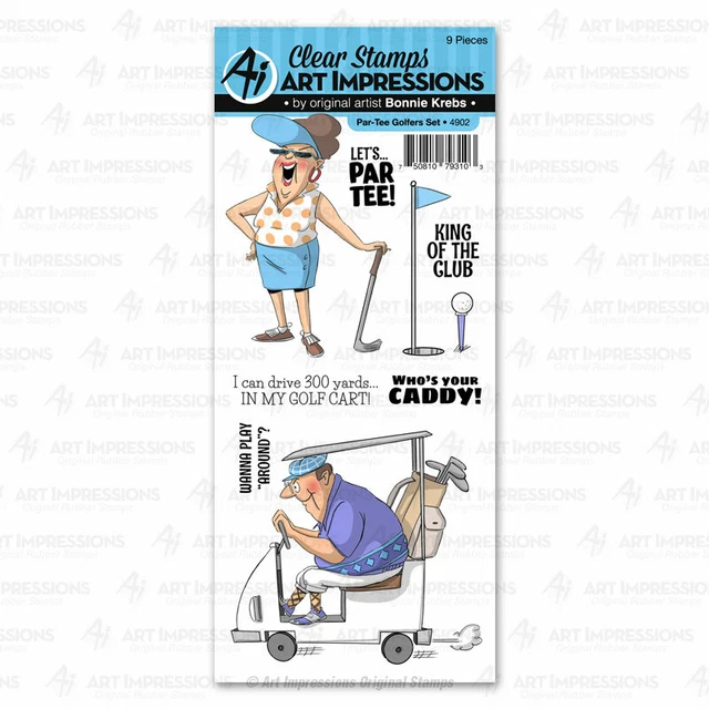 Stempel "Par-Tee Golfers Set" Art Impressions Clear Stamp, Golf spielen