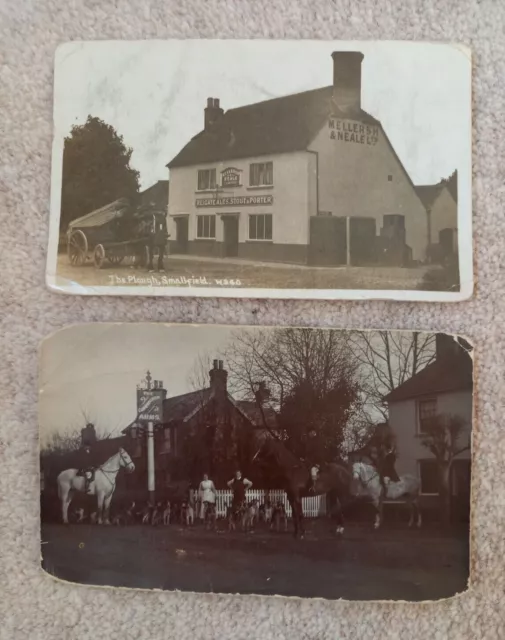 Vintage Postcards, Coppinghams Arms, Horley & The Plough, Smallfield