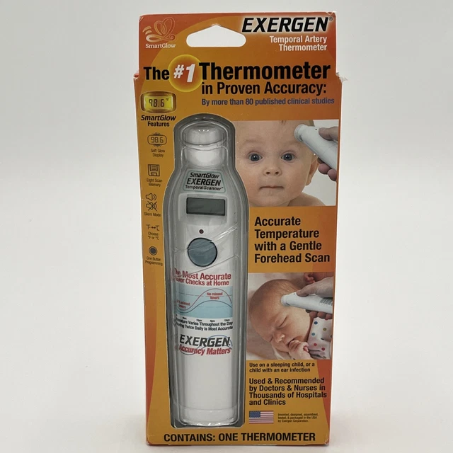 Termómetro temporal para bebé Exergen original escaneo frente arteria nuevo en caja