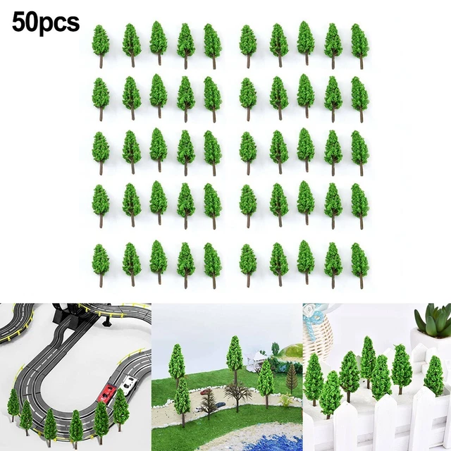 Arbres Modèles En Plastique Vert - Échelle HO Pour Décor De Train, Layout Neuf